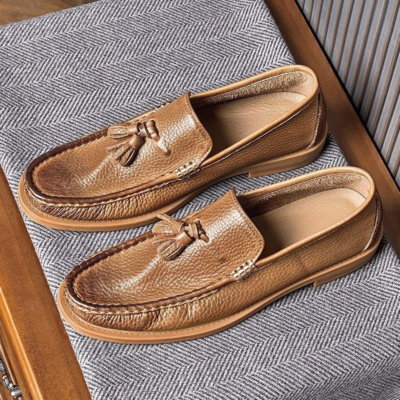 Breathable Men's Genuine Leather England Style